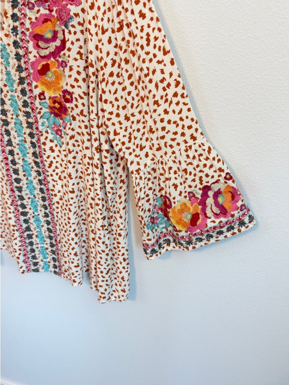 Savanna Jane Leopard-Print Tunic with Pink & Blue Embroidery - Picture 7 of 15